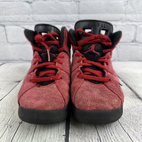 2022 Nike Air Jordan 6 Retro‎ Toro - Kids Youth Size 13C (DV3605-600) Suede Red - Picture 2 of 8